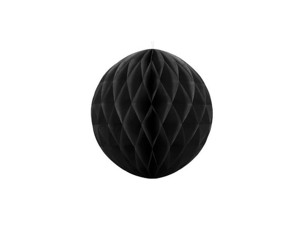 Sort papirvæv kugle, 10 cm
