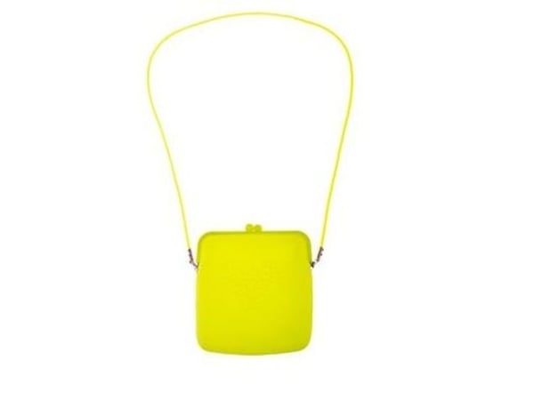 Neon gummi taske, gul