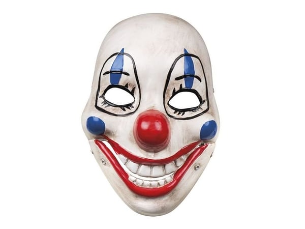 Klovnmask med rörlig käke