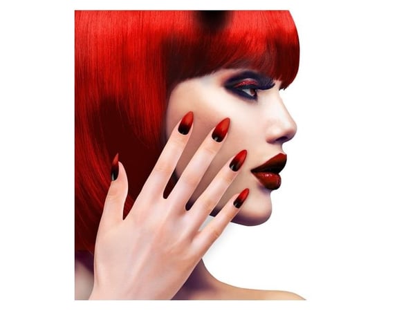 Negle Fade in red stiletto Negle Fade in red stiletto