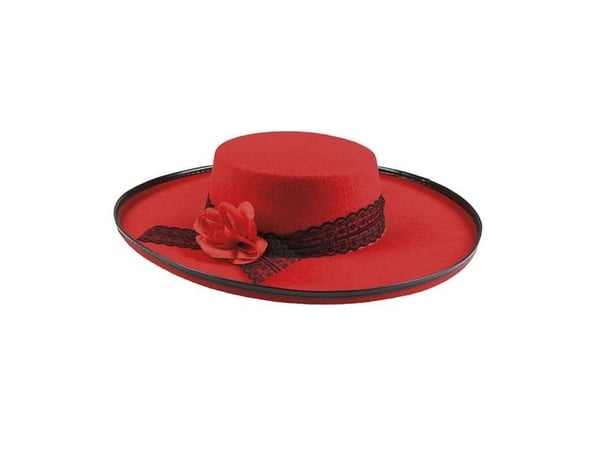 Boland 8712026042682, Hatt til kostyme, Voksen, Hunkjønn, Polyester, Sort, Rød, 360 mm