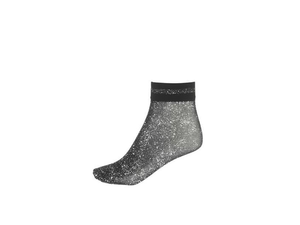 Svarta och silver ankelsockor