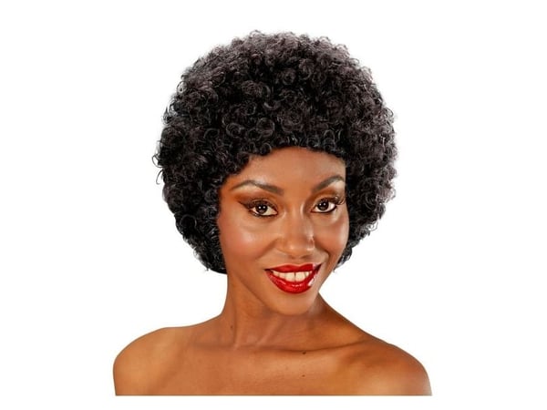 Musta afro peruukki