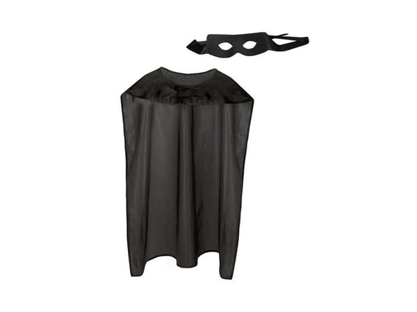 Svart superhjältedräktset