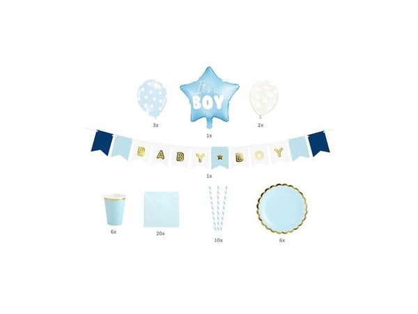 Babyshower sæt, dreng