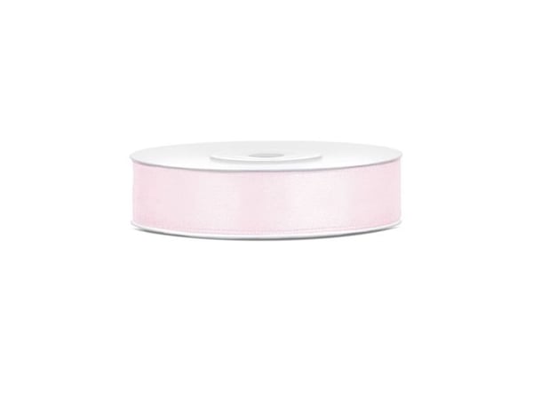 Vaaleanpunainen satiininauha 12mm