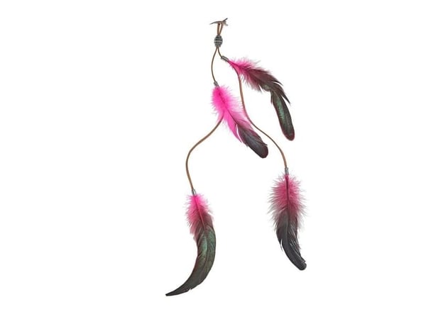 Höyhenen hiusklipsi, kuuma pinkki