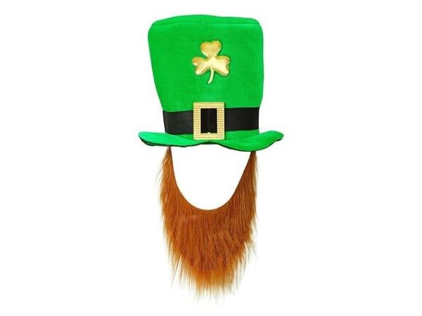 Leprechaun-hatt med skägg