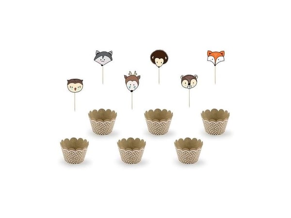Woodland cupcake-set