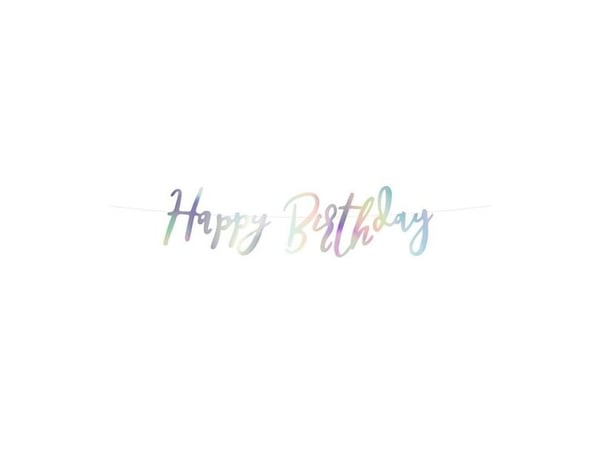 Happy Birthday banner perlemor