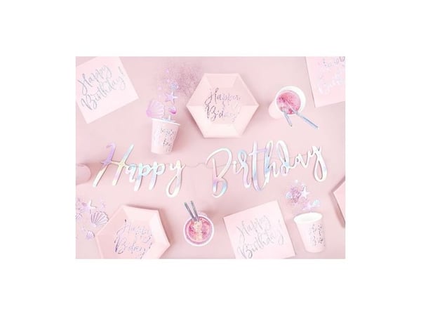 Happy Birthday banner perlemor