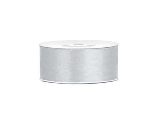 Party Deco satinband silver 25 mm x 25 m