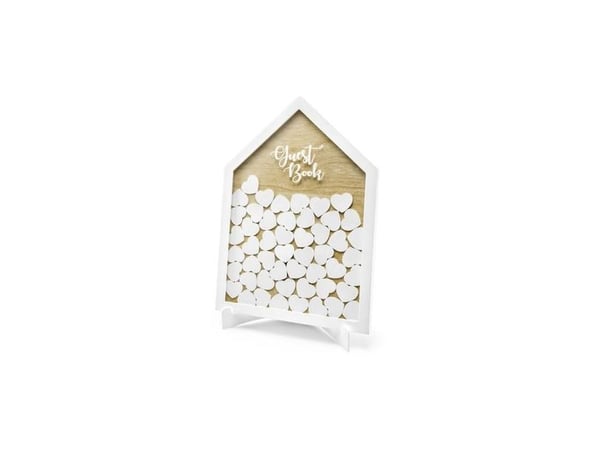 PartyDeco KG1-KARTON, Bryllup, Hvit, Tre, 305 mm, 430 mm, 5 stykker