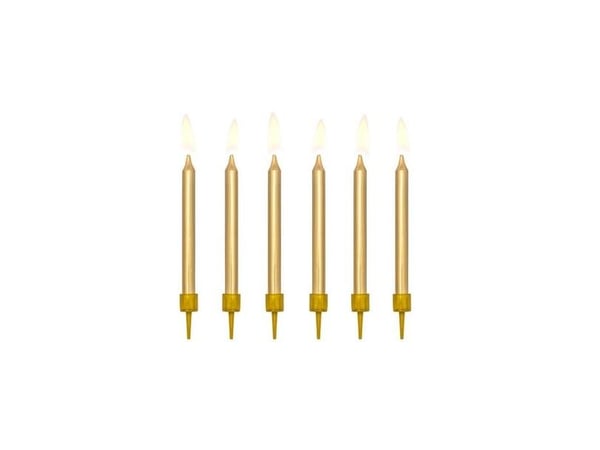 PartyDeco SCP-10-019ME, Rund, Guld, 6 styck