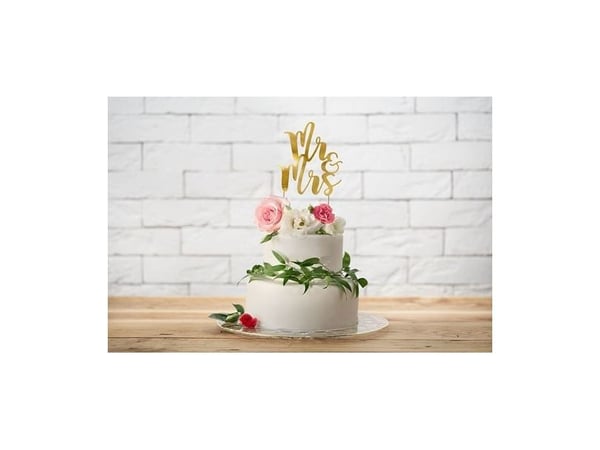 PartyDeco KPT10-019M, Kake, Gull, Voksen, Unisex, Bryllup, 1 stykker