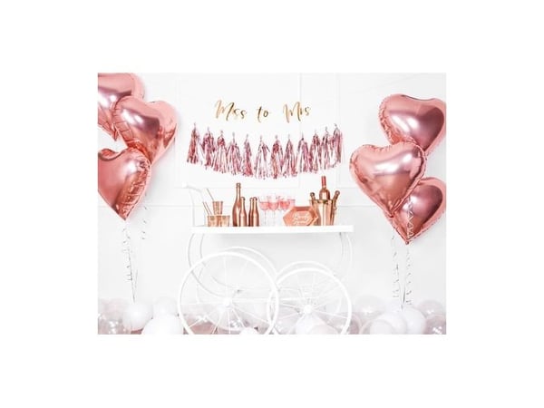 Folieballon Hjerte, rose gold