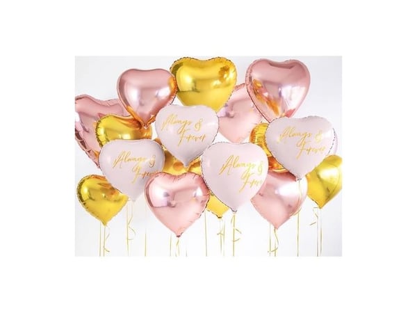 Folieballon Hjerte, rose gold