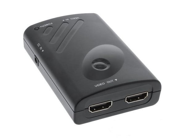 InLine 57821A, DisplayPort, 2x HDMI, Sort, 1920 x 1080 (HD 1080), 175 g, 128 mm