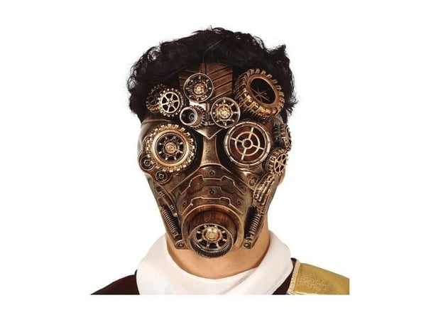 Steampunk maske, guld