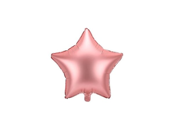 Folieballon Stjerne, Rose gold mat