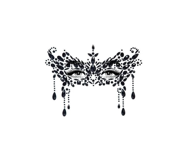 Masquerade ansiktssten, svart