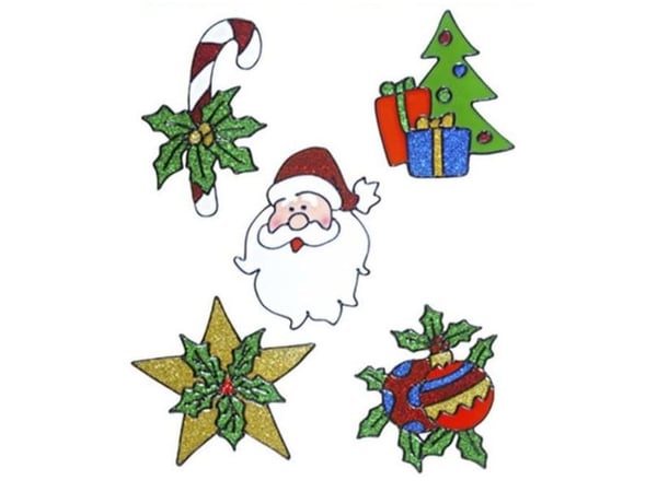Julglitter fönsterdekorationer