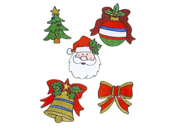 Julglitter fönsterdekorationer