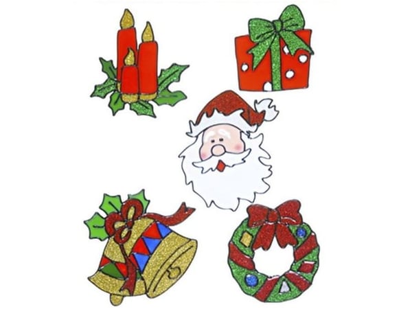 Julglitter fönsterdekorationer