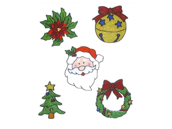 Julglitter fönsterdekorationer