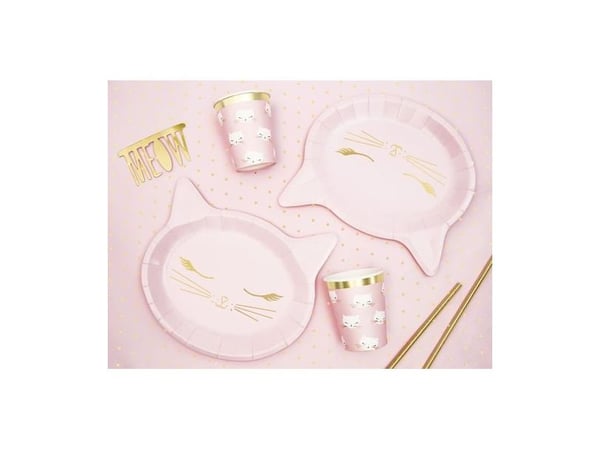 PartyDeco TPP42, Tallrik, Andra, papper, Rosa, Bild, 6 styck