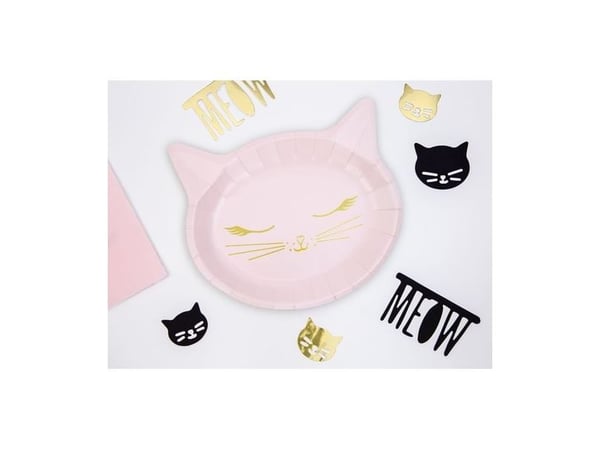 PartyDeco TPP42, Tallrik, Andra, papper, Rosa, Bild, 6 styck
