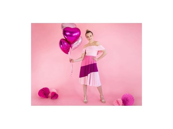 Folieballon Hjerte, fuchsia