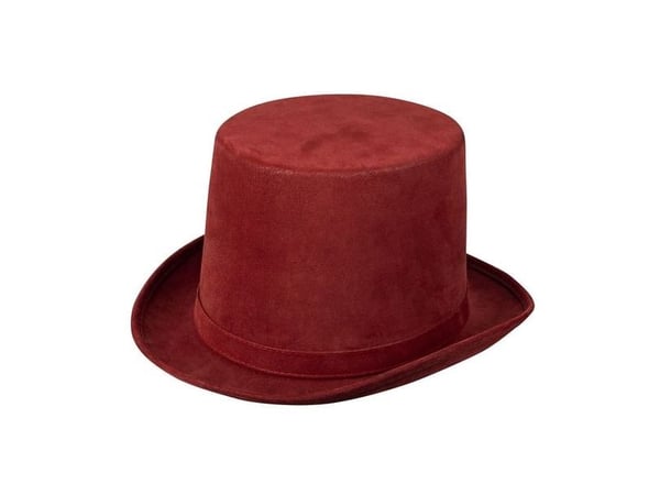 Rödbrun hög steampunk-hatt