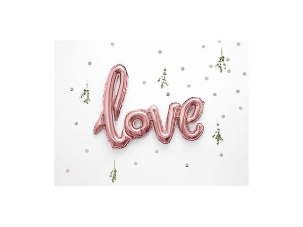 Party Deco Love foil balloon, rose gold, 73x59cm universal