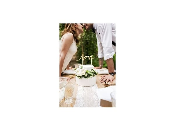 PartyDeco KPT1-019, Kake, Gull, Voksen, Unisex, Bryllup, 1 stykker