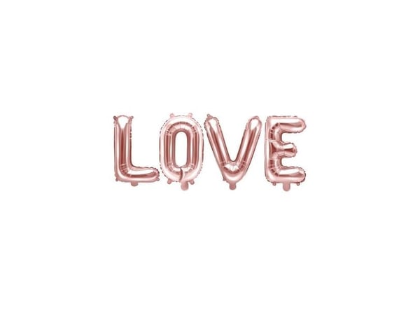 Folieballon LOVE rose gold