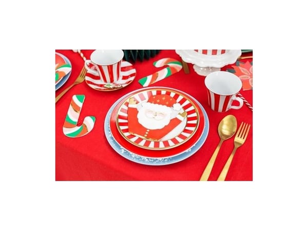 PartyDeco SPK17, Dekorasjon, Papir, Gull, Rød, Hvit, Bilde, Christmas pattern, Julaften