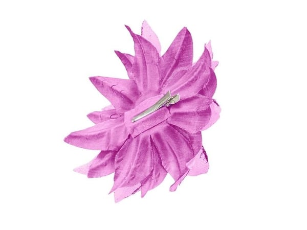 Hårklips med pink blomst