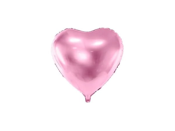 Folieballong rosa hjärta