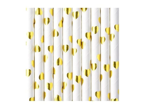 PartyDeco SPP7M-019, Gull, Hvit, Papir, 195 mm, 10 stykker, 72 mm, 270 mm