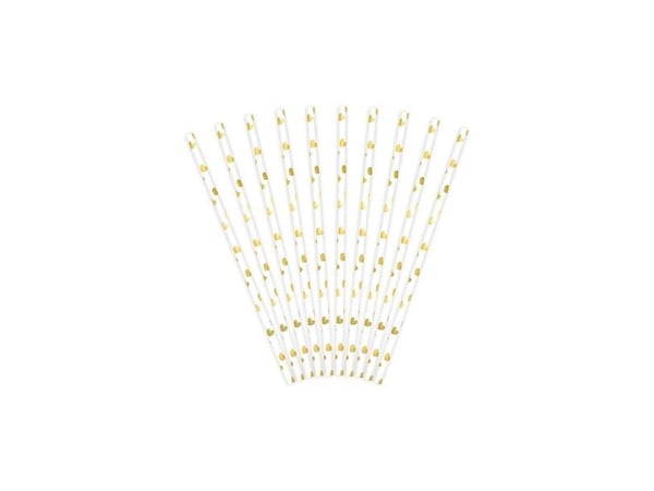 PartyDeco SPP7M-019, Gull, Hvit, Papir, 195 mm, 10 stykker, 72 mm, 270 mm