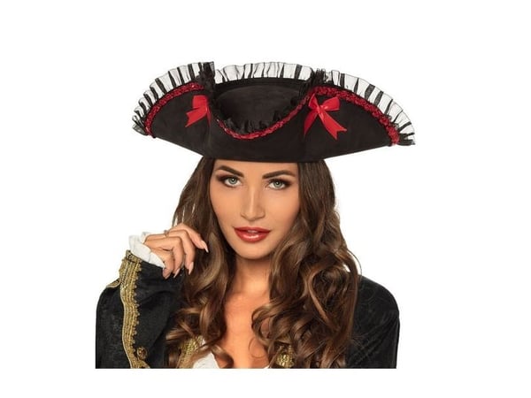 Boland 81933, Hatt til kostyme, Voksen, Hunkjønn, Polyester, Sort, Rød, 140 g