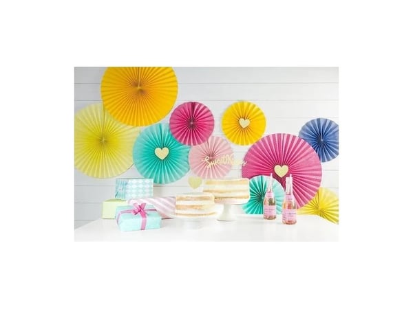 PartyDeco KPM22-019B, Muffins, Gull, Barn og voksne, Unisex, Universell, Hearts