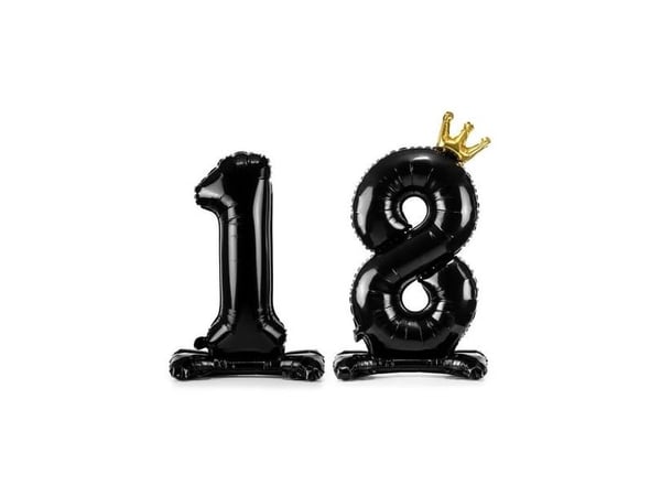 Folieballong nummer 18, stående