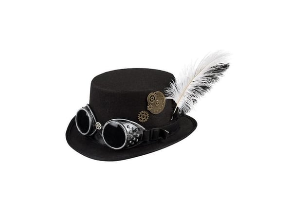 Boland 54502, Hatt til kostyme, Voksen, Alle kjønn, Feather, Polykarbonat (PC), Polyester, Polyethylen, Sort, 250 g