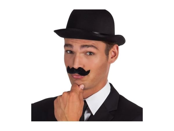 Boland 01803, Fancy dress moustache, Adult, Male, Polyester, Black, 25 g