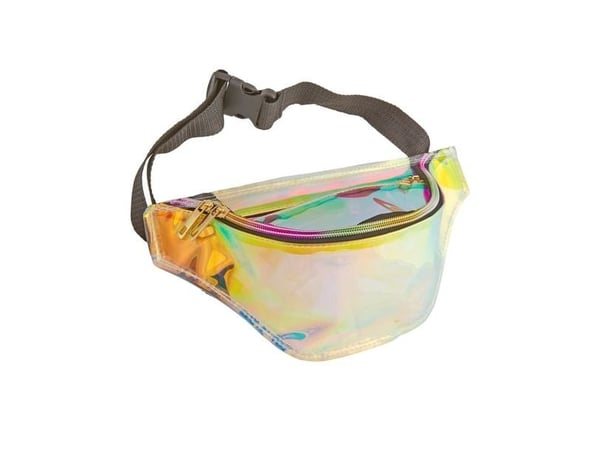 Holografisk 80er mavetaske