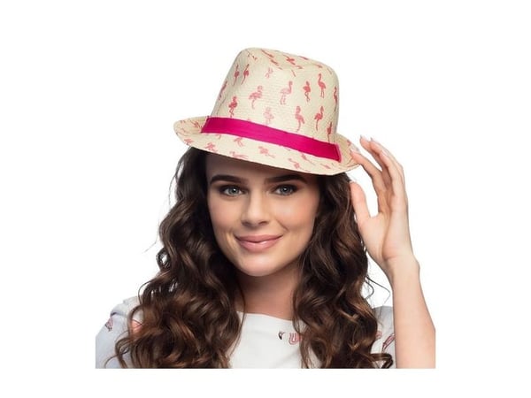 Hatt med flamingo
