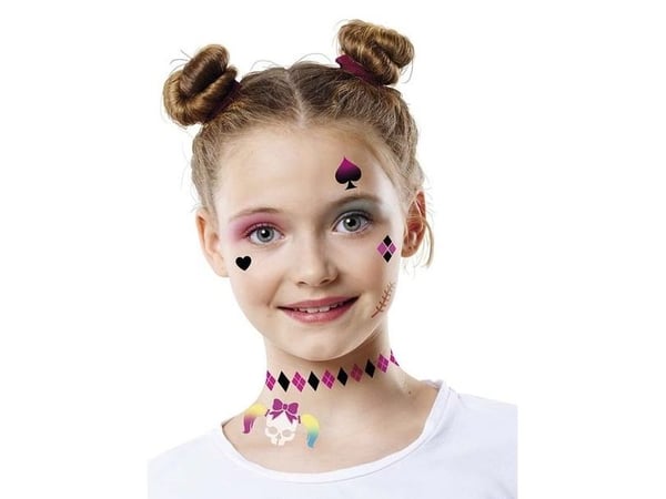 Harlekin makeup skabelon