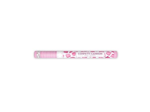 Konfettirør med pink rosenblade, 60 cm